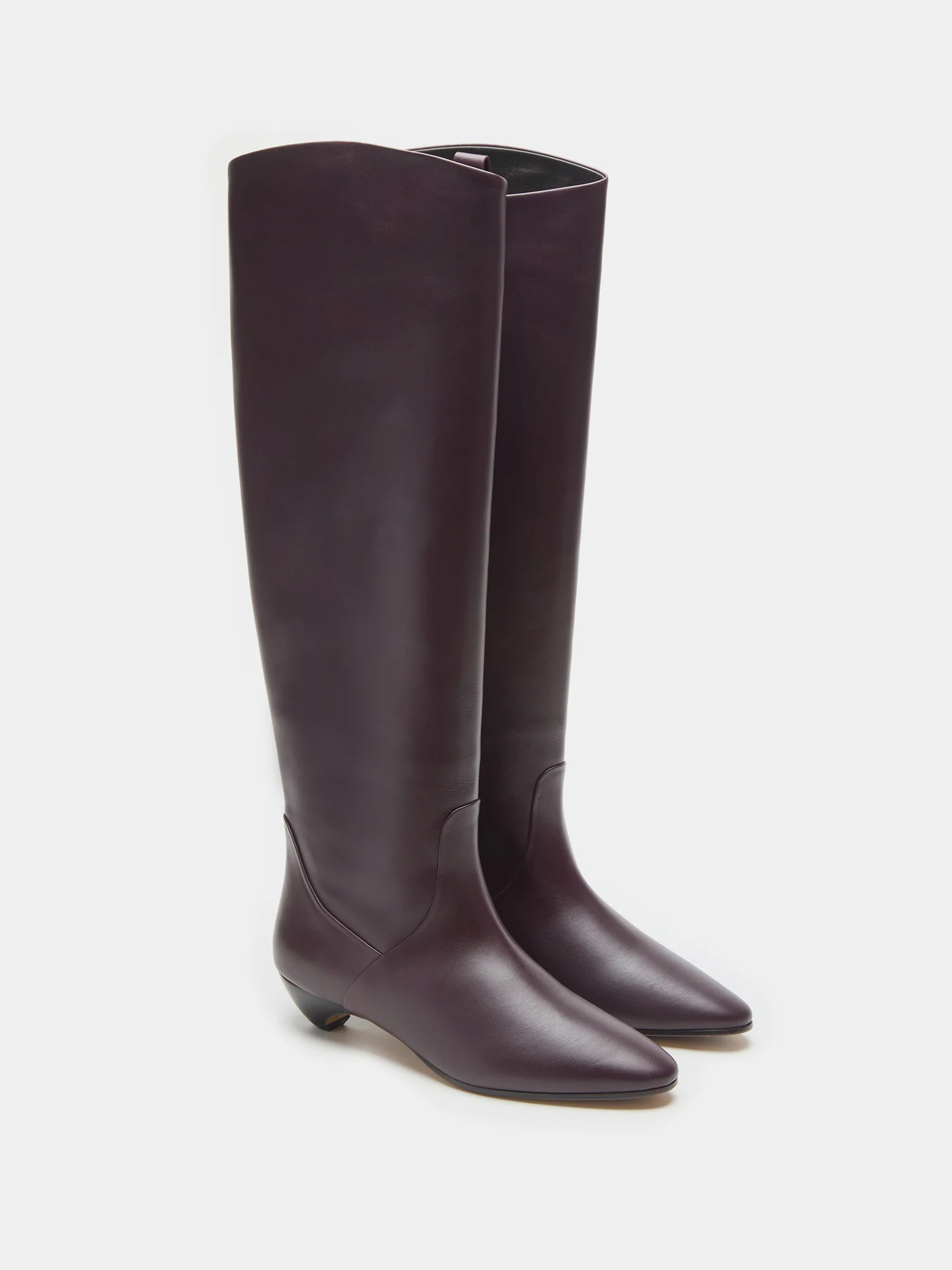 Allegra Riding Boot / Plum Leather - Image 2