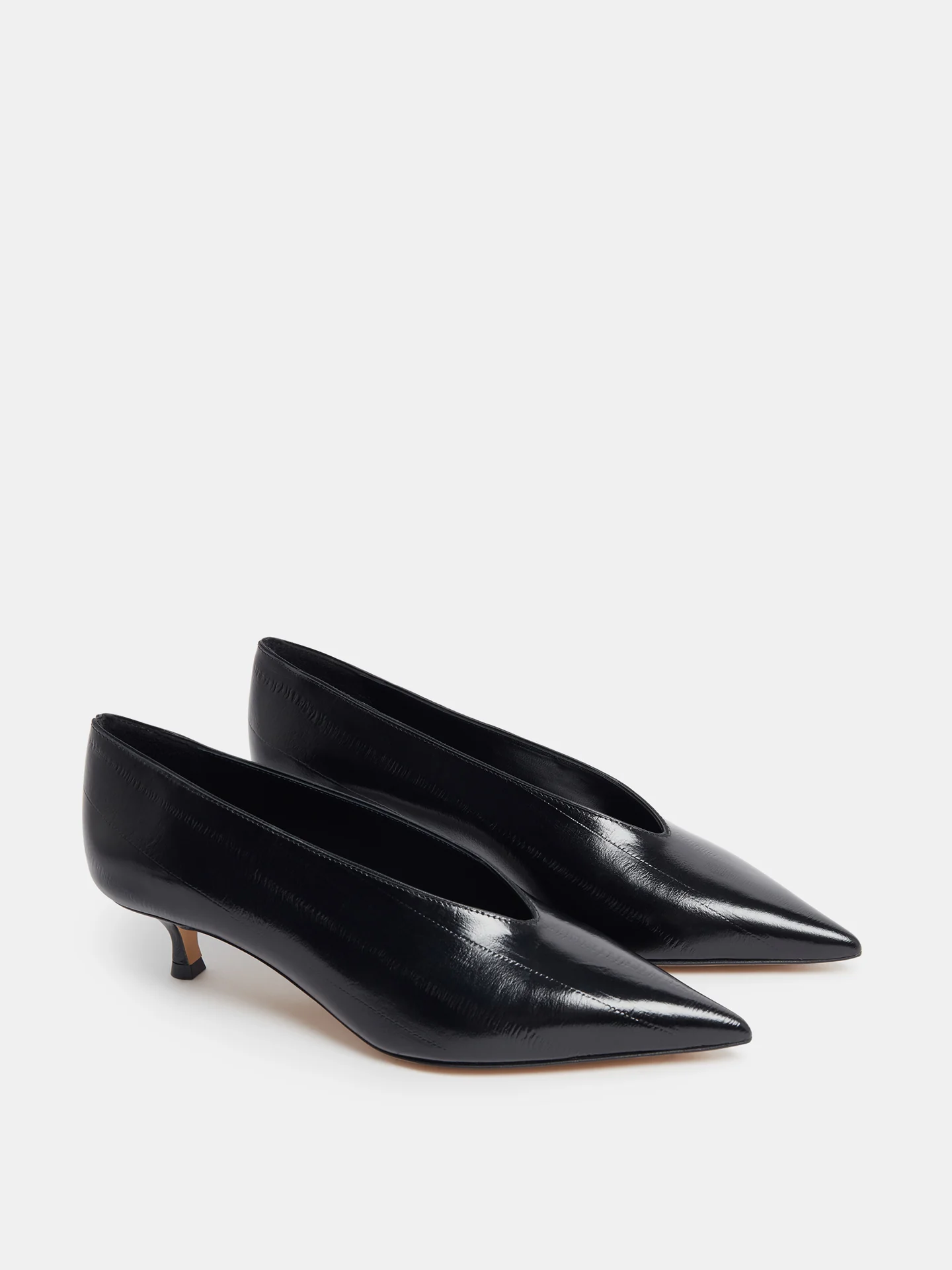 Babouche Kitten/ Black Leather Eel Effect - Image 2