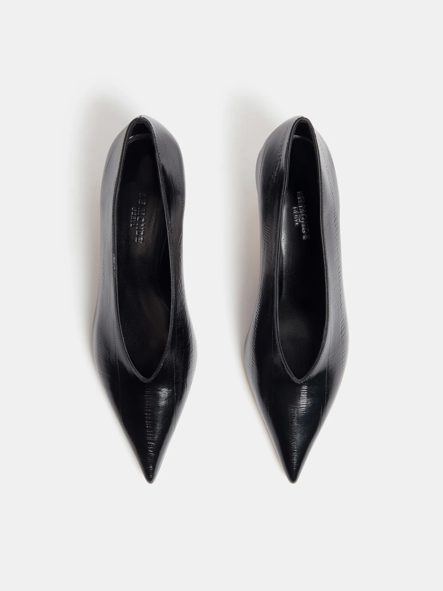 Babouche Kitten/ Black Leather Eel Effect - Image 3