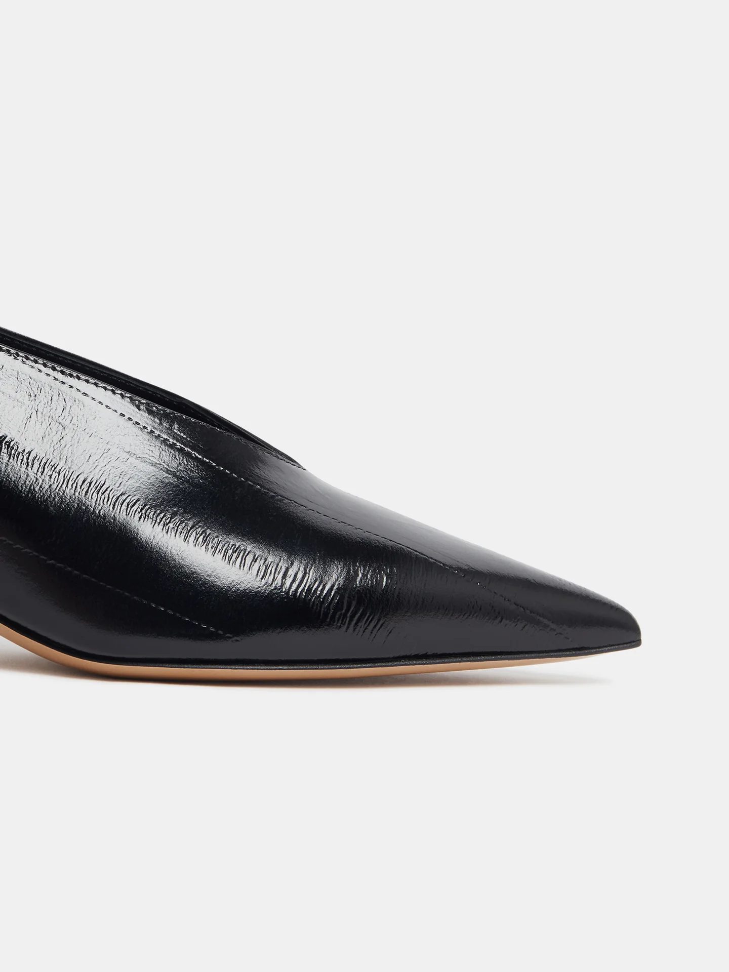 Babouche Kitten/ Black Leather Eel Effect - Image 4