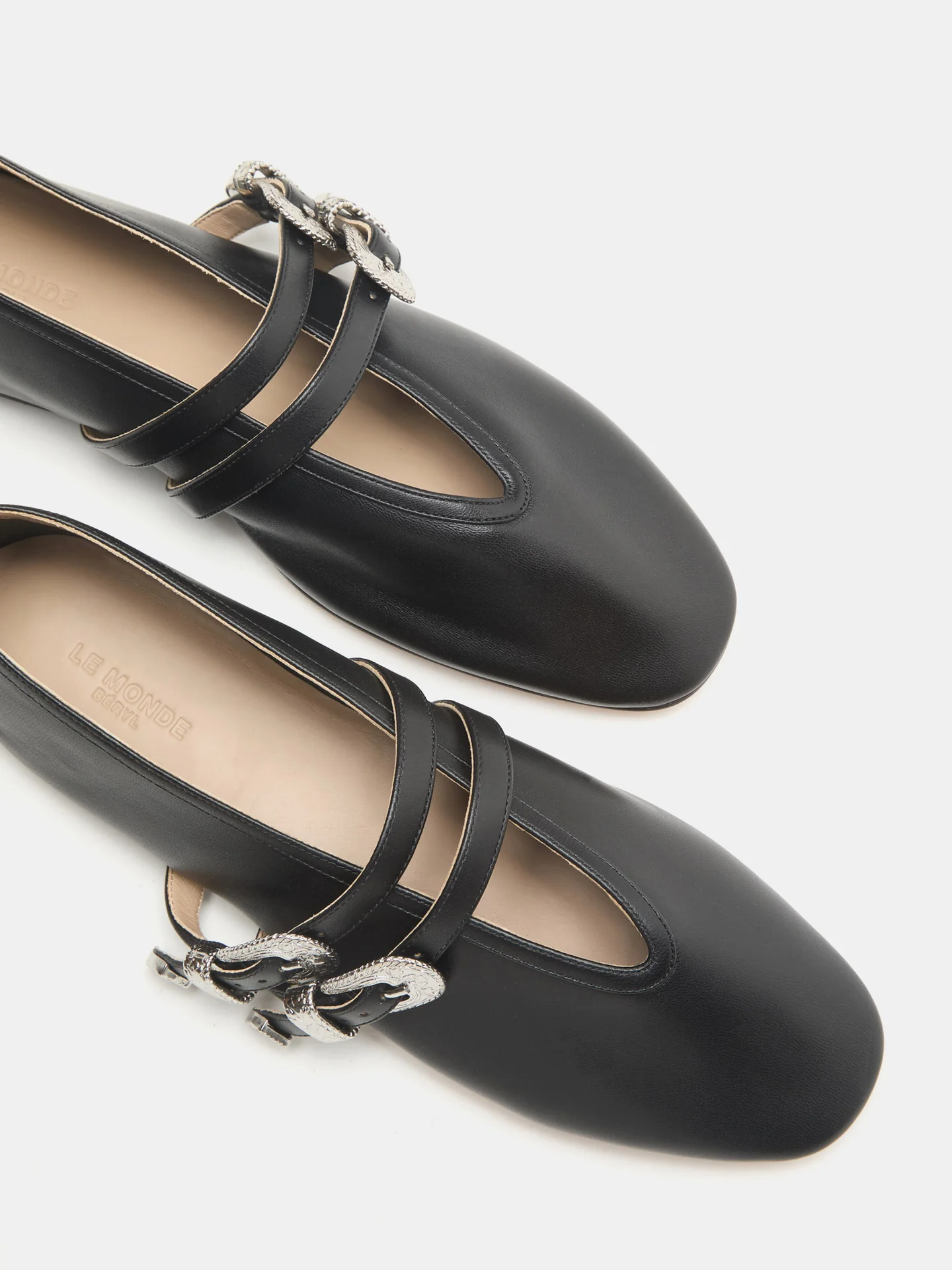 Ballet Claudia Slipper / Black Leather - Image 4