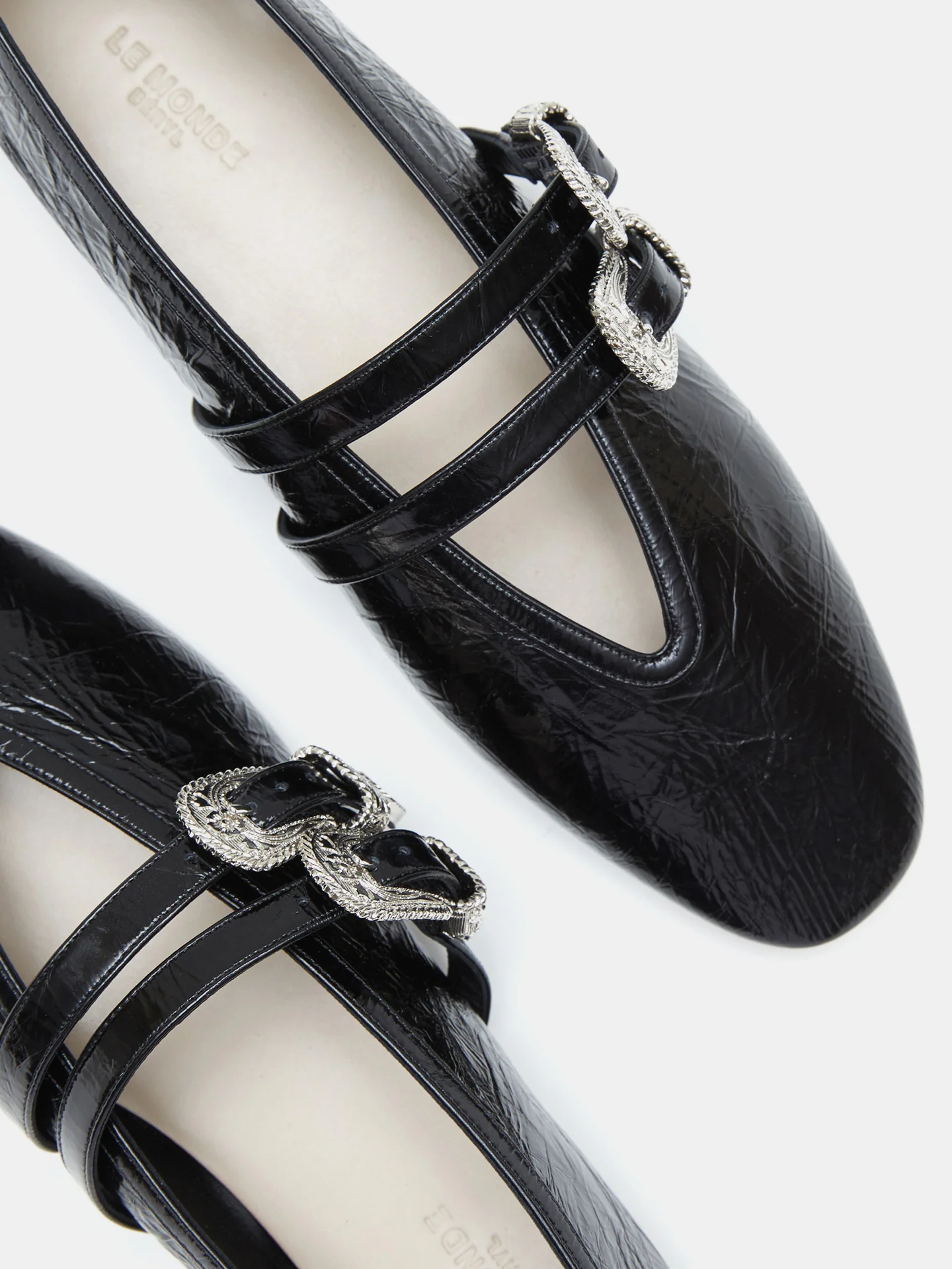 Ballet Claudia Slipper / Black Naplack Leather - Image 4