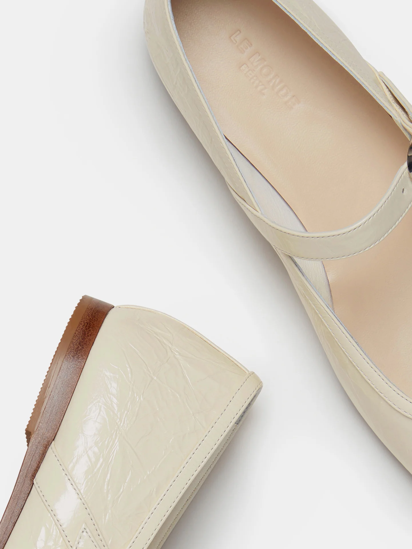 Ballet Mary Jane / Ecru Naplack Leather - Image 5