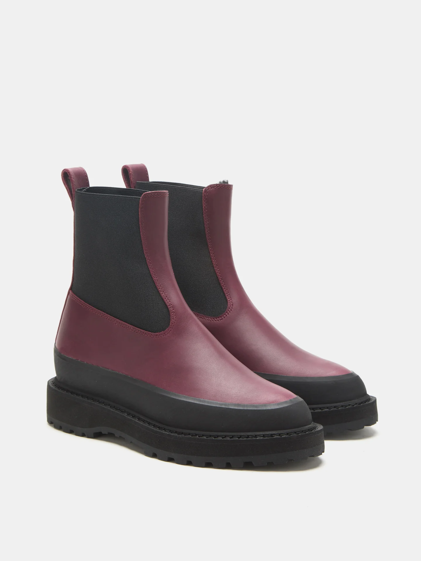 Chelsea Dolomite Shearling / Burgundy Leather - Image 2