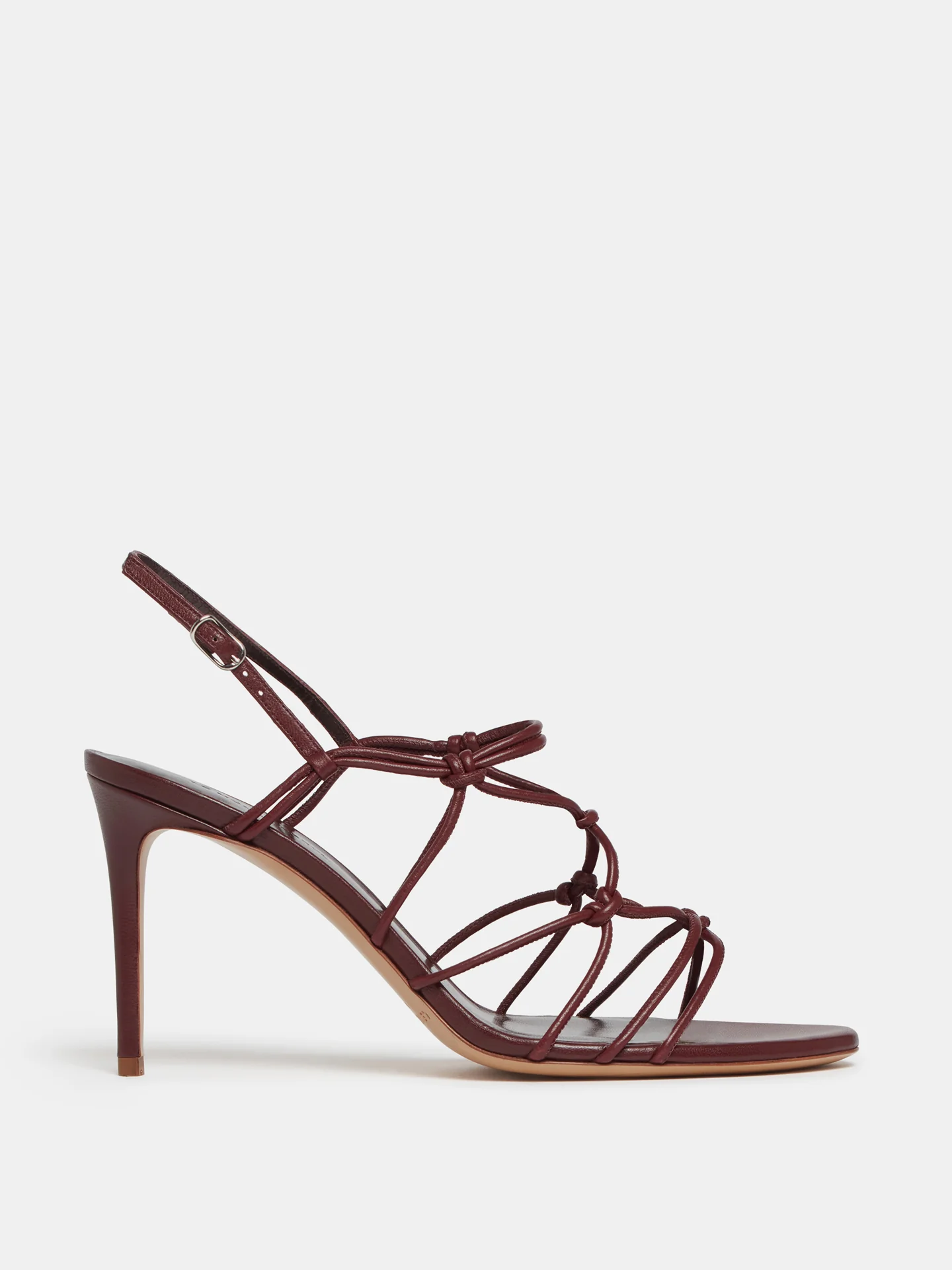 Grace Sandal Heel / Burgundy Leather