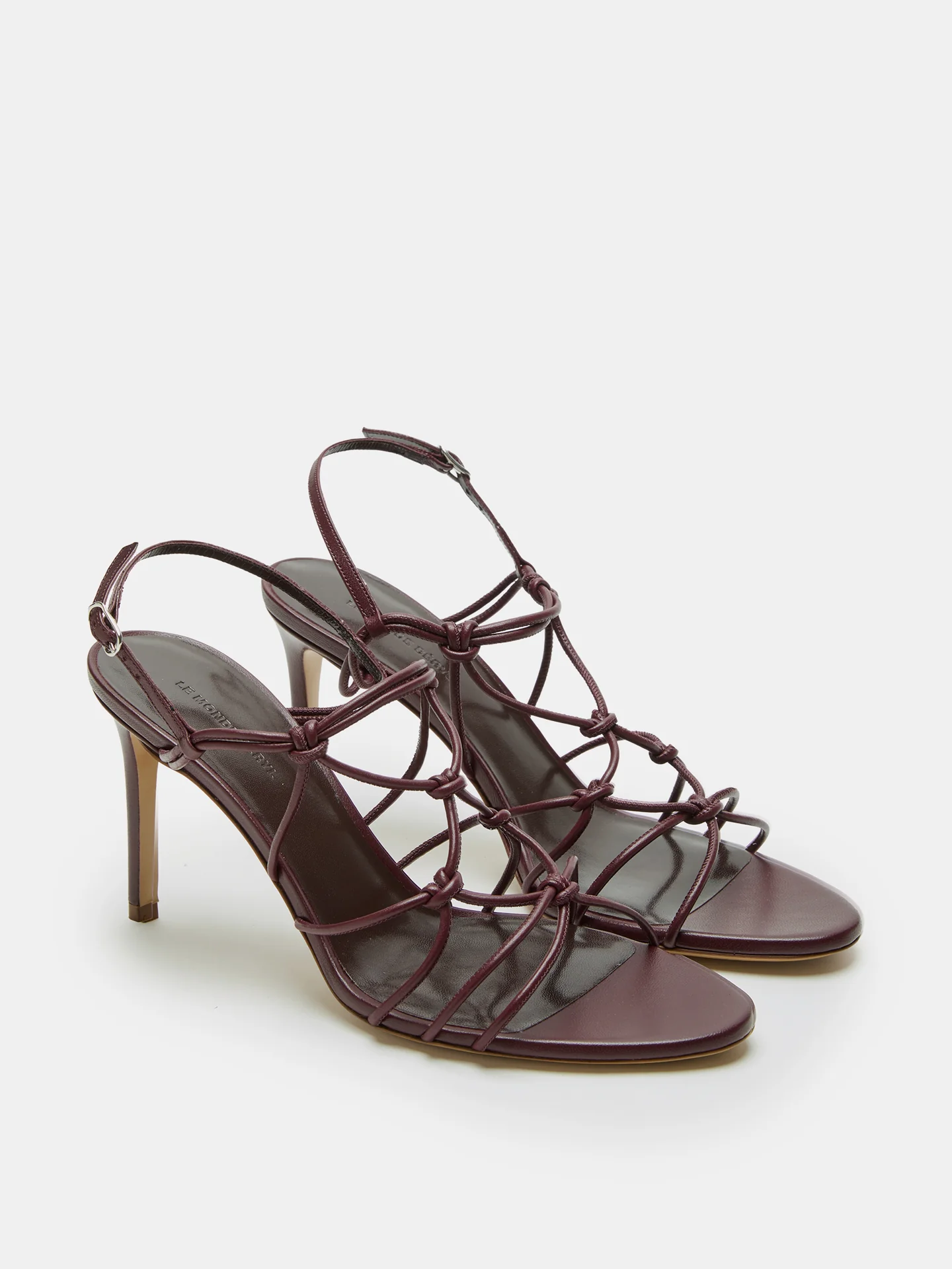 Grace Sandal Heel / Burgundy Leather - Image 2