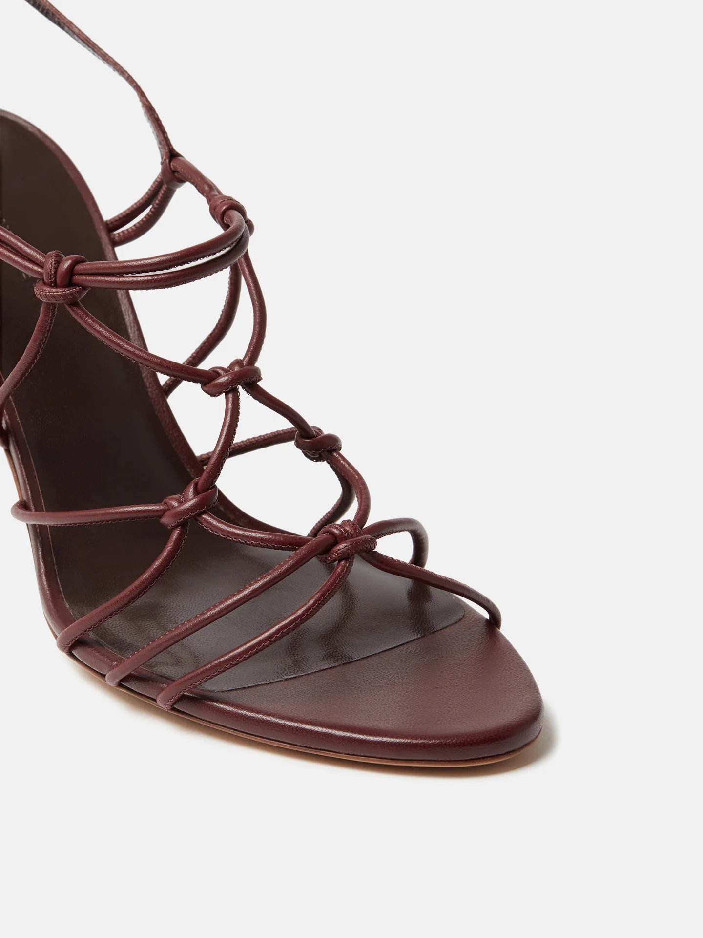 Grace Sandal Heel / Burgundy Leather - Image 4