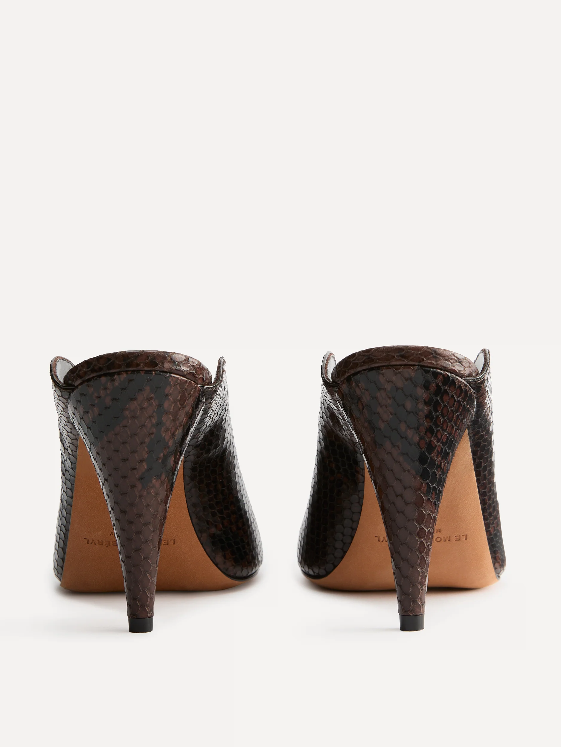 Iris Mule / Chocolate Leather Snake Effect - Image 4