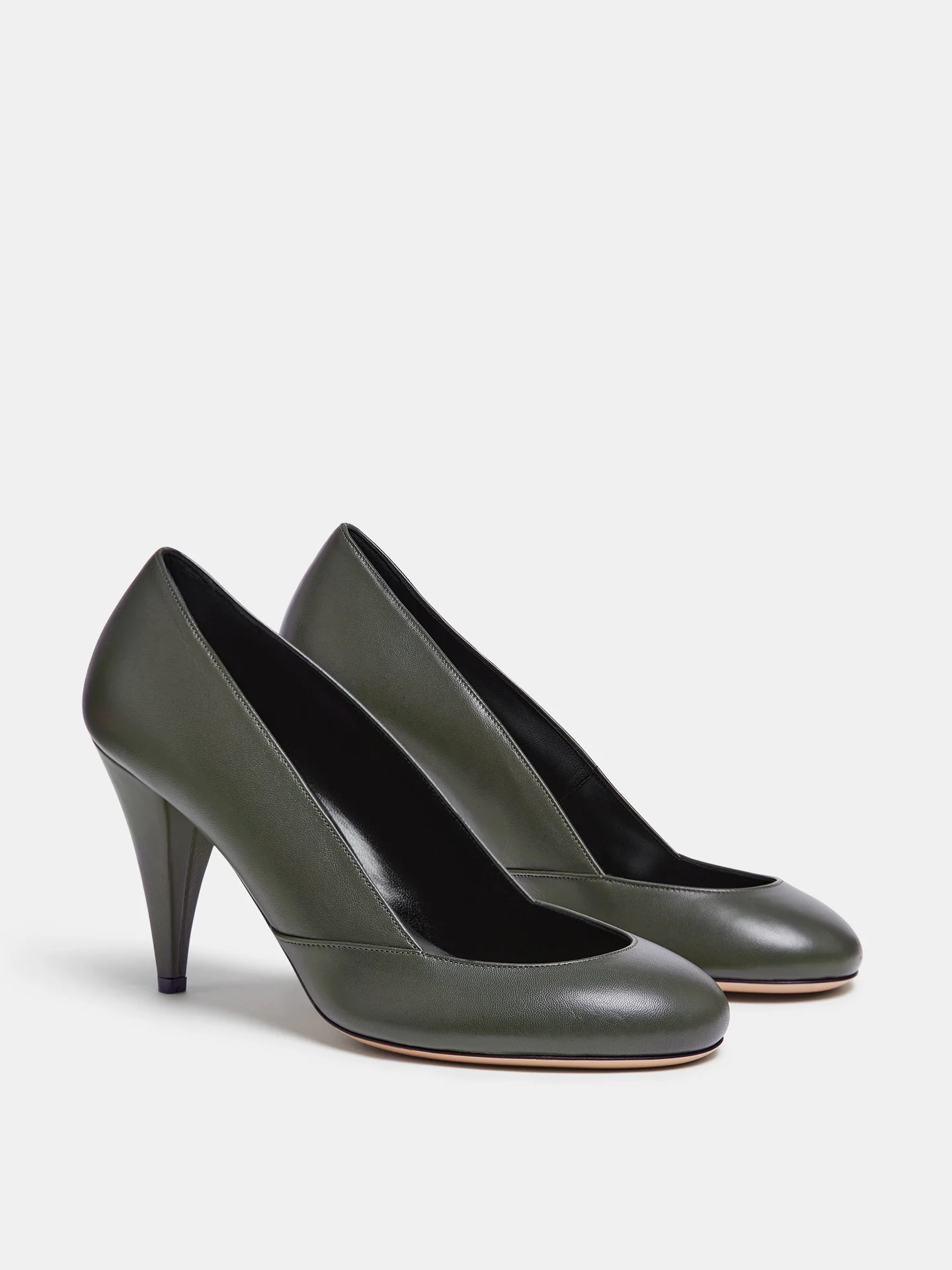 Kim Sion Sable Pump / Khaki Leather - Image 2