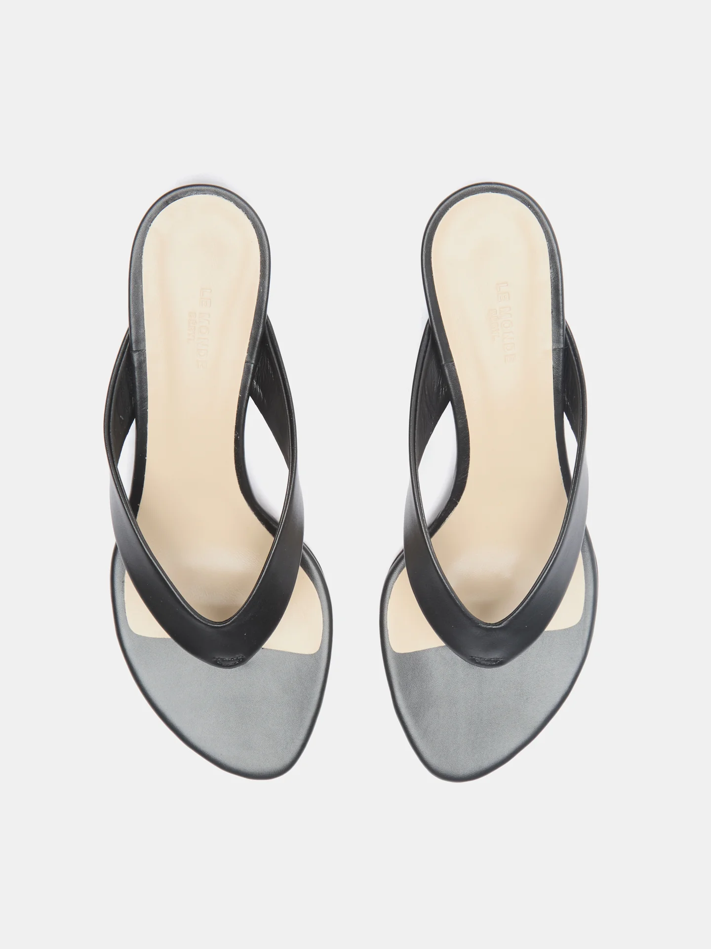 Micro Wedge Thong / Black Leather - Image 3