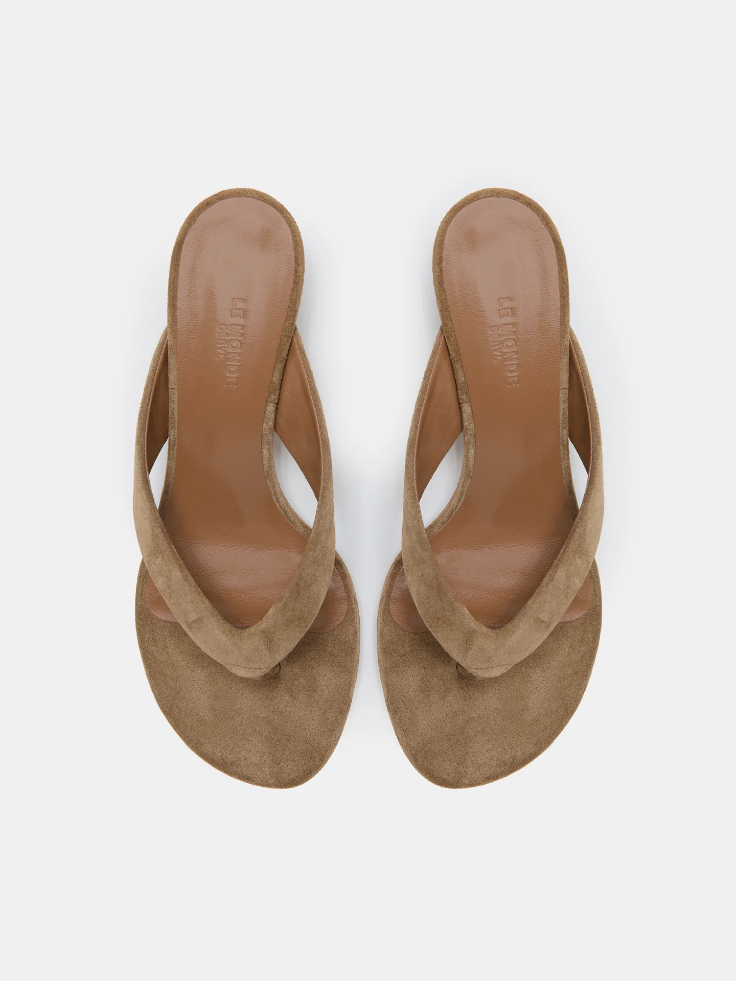 Micro Wedge Thong / Taupe Suede - Image 3
