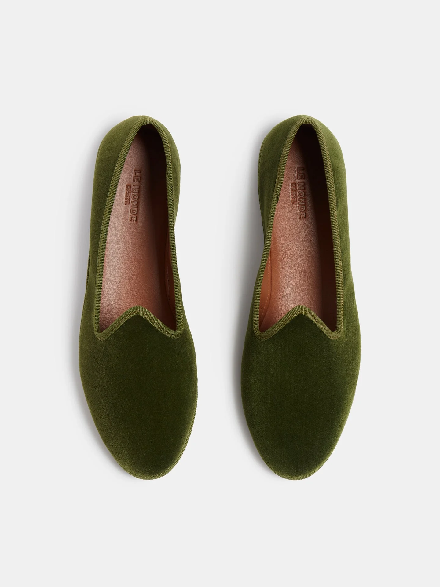 Soft Venetian Slipper / Olive Green Velvet - Image 3