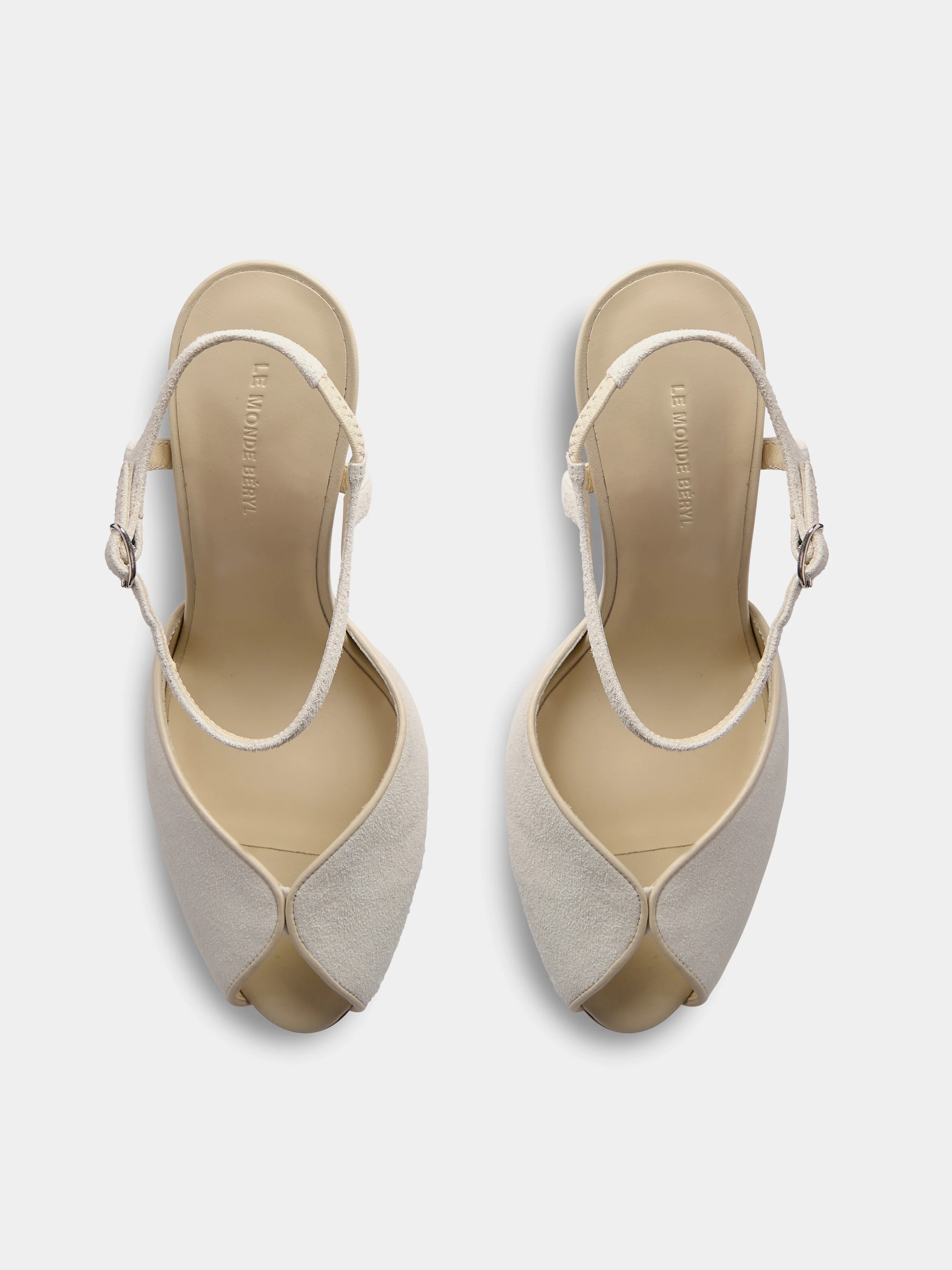 Valetta Peep Toe / Ecru Suede - Image 3