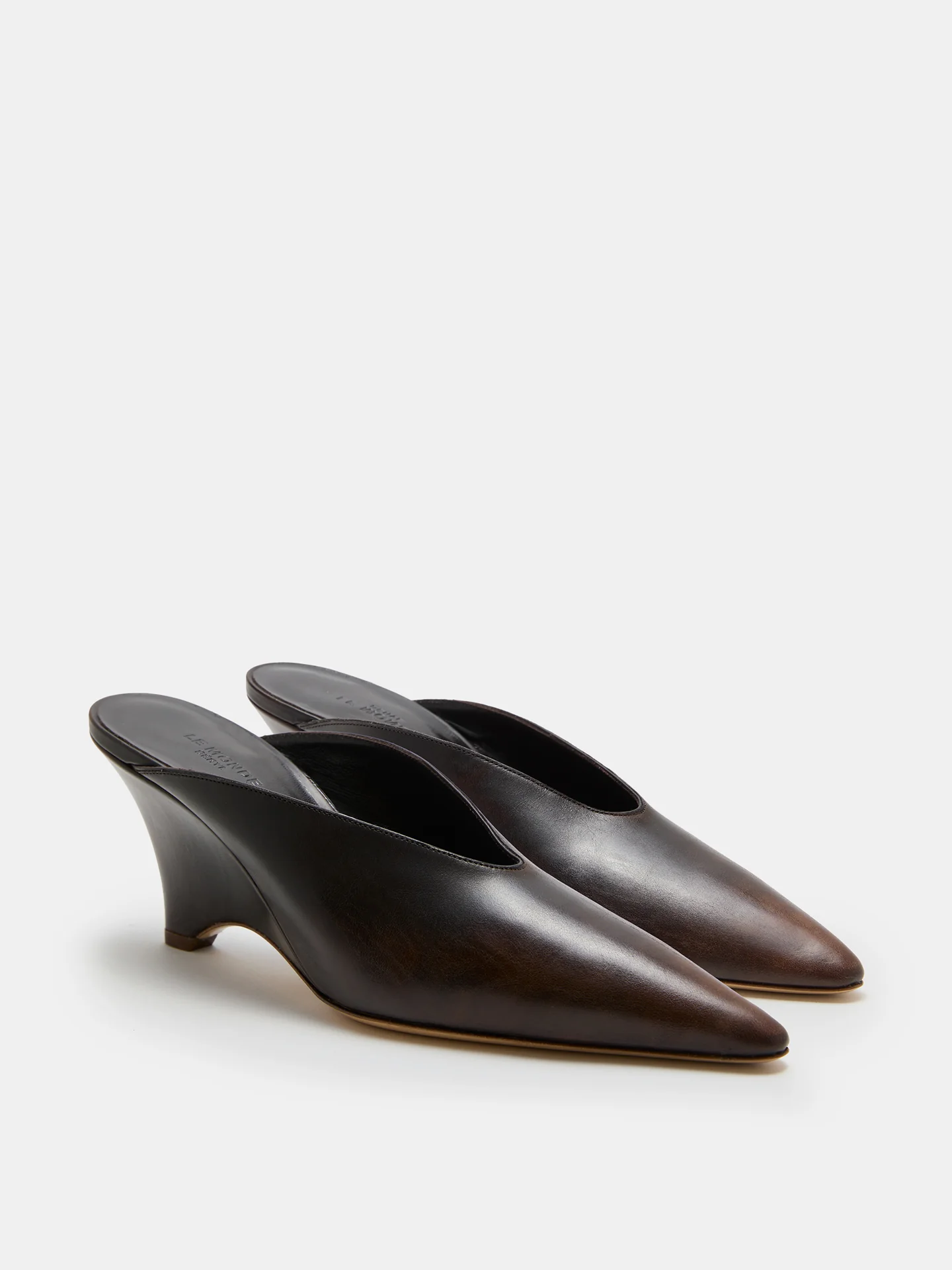 Victoria Wedge / Testa Di Moro Spazzolato Leather - Image 2