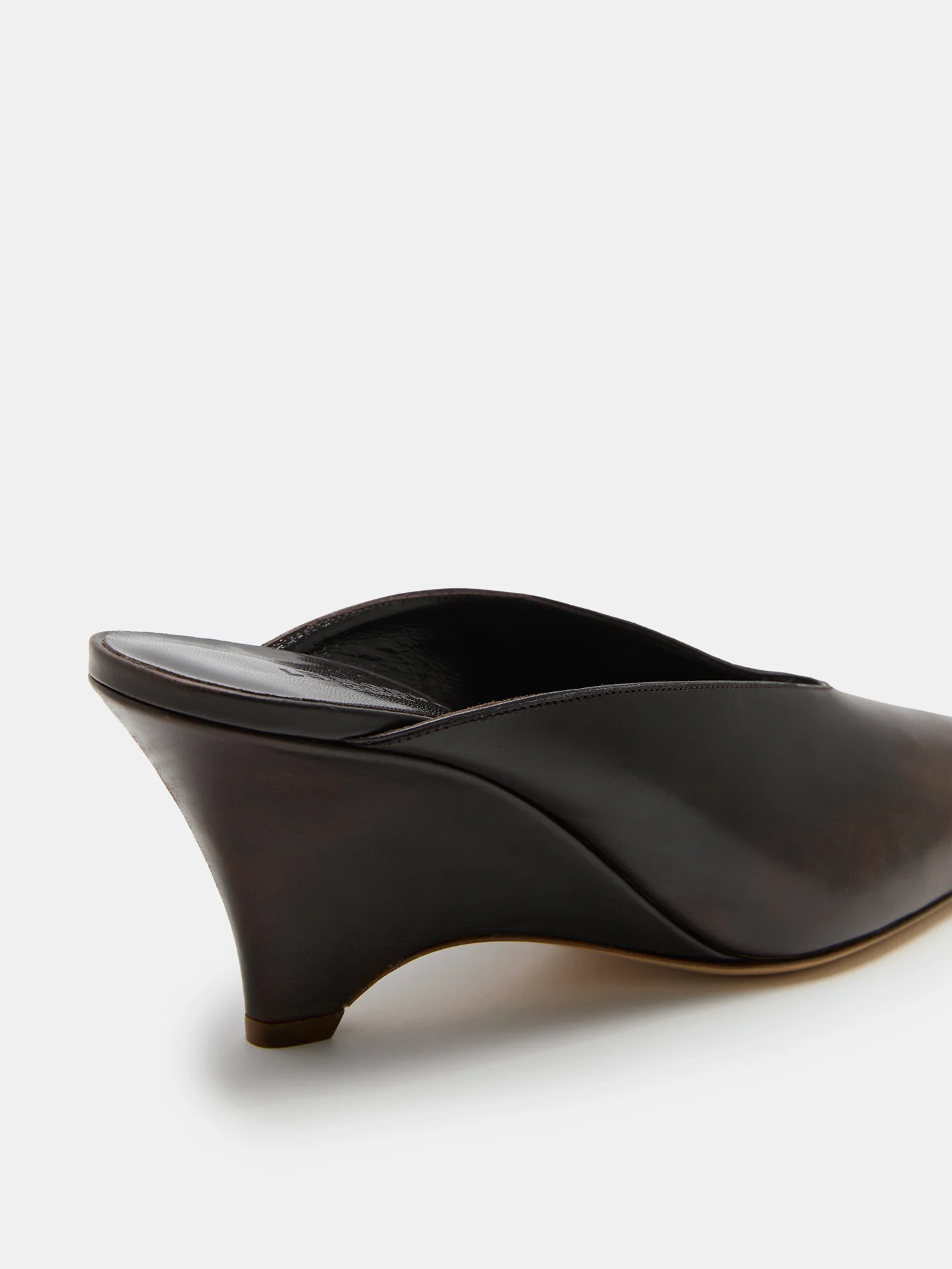 Victoria Wedge / Testa Di Moro Spazzolato Leather - Image 4