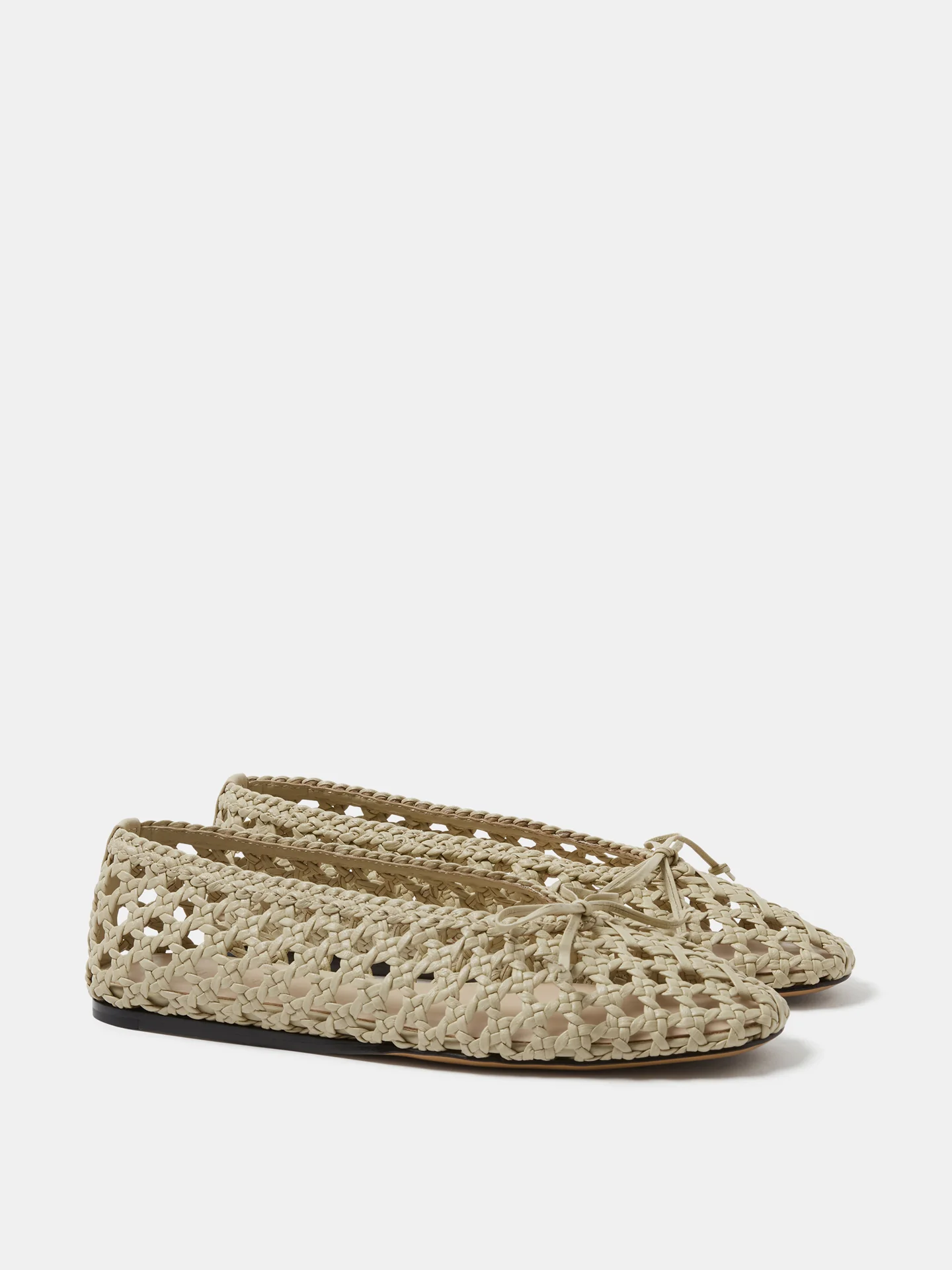 Regency Slipper / Ecru Woven Leather - Image 2